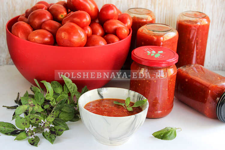 Нежный соус из помидоров и болгарского перца на зиму