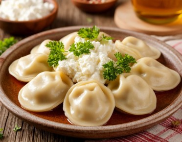 Невероятные пельмени с зеленью и творогом