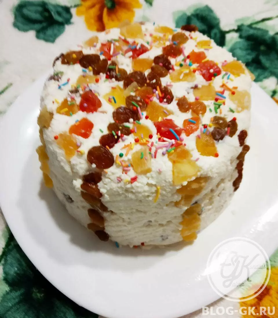 Нежная финская пасха с изюмом и цукатами