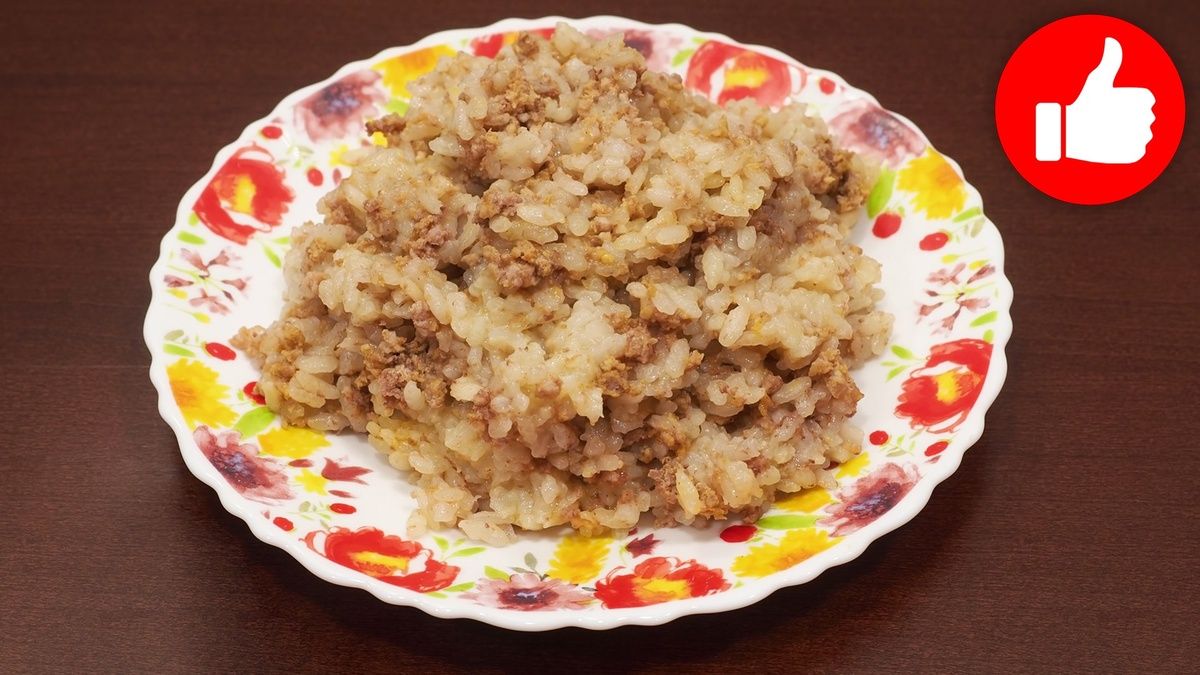 Вкусная и быстрая рисовая каша с фаршем